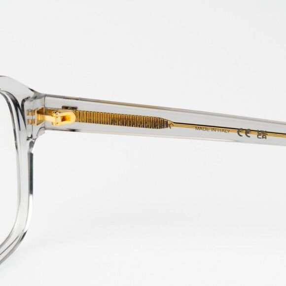 NEW  Bottega Veneta BV1295O 004 Transparent Grey Square Unisex Eyeglasses - Picture 9 of 11